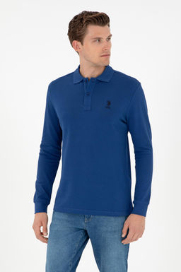 Мужской базовый свитшот цвета индиго Неожиданная скидка в корзине