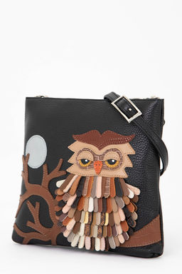 Сумка с аппликацией ДС-310-92 черный - Protege фото 4