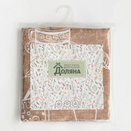 Скатерть «Доляна» Cup of tea, 220×144 см, 100% хлопок, 164 г/м²