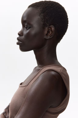 Top de canal? con escote cuadrado - H&m фото 6