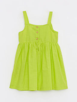 Kare Yaka Ask?l? Basic Pamuklu K?z Bebek Elbise - Waikiki фото 2