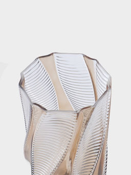 Ваза стекло настольная "Херби" 30х12,5 см, прозрачно-коричневый