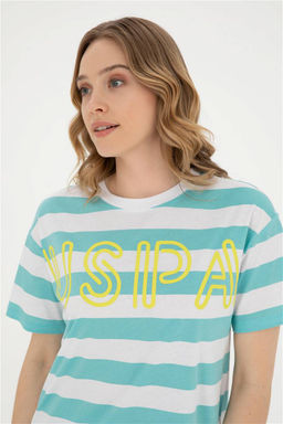 U. S. Polo Assn / Женская мятная футболка с круглым вырезом - U.s. polo assn фото 2