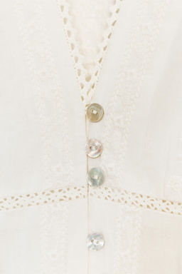 BLUSA ROM?NTICA BORDADOS / Crudo - Zara фото 8