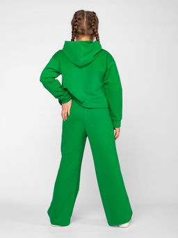 Костюм детский футер 2-х нитка с брюками "КАССИ" ЗЕЛЕНЬ