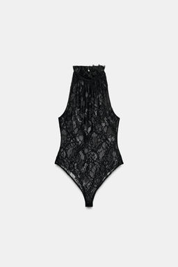 BODY HALTER ENCAJE / Negro - Zara фото 3