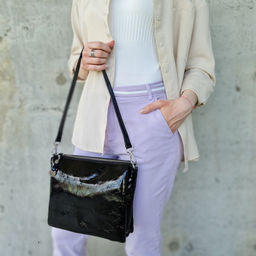 Женская кожаная сумка через плечо с тремя отделениями 0101-1 - Cidirro фото 4