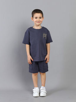 CRB wear / CSKB 90297-48K Комплект для мальчика (футболка, шорты),темно-серый/Ex.Cherubino