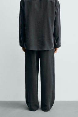 PANTAL?N FLUIDO RELAXED FIT / Negro - Zara фото 3