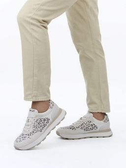 03-A1027-8 LT. BEIGE Кроссовки женские (натуральная замша, натуральная кожа)