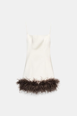 SATIN FEATHER DRESS - Zara фото 6