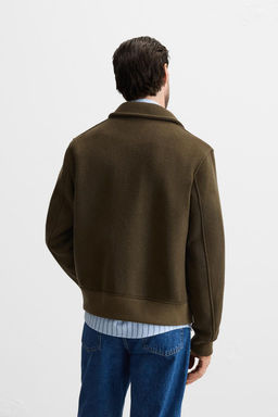 CONTRAST WOOL JACKET - Zara фото 3