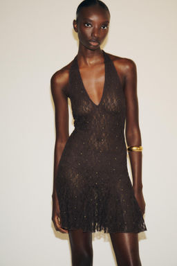 STUDDED SCARF DRESS - Zara фото 9