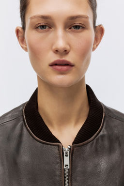 Cazadora bomber de piel - H&m фото 3