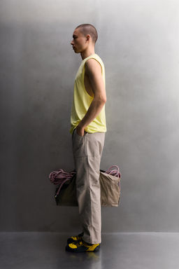 CAMISETA TANK RELAXED FIT ESTAMPADOS / Amarillo claro - Zara фото 4