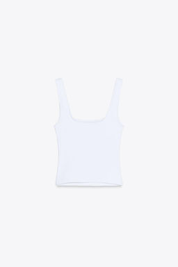 WIDE STRAP VEST TOP - Zara фото 12
