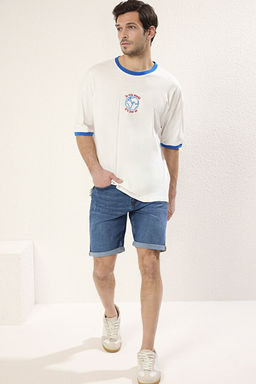 Indigo Slim Fit T_rm_k Destroylu Denim Kot _ort TMNSS21SR0727