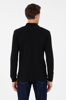 Erkek Siyah Basic Sweatshirt