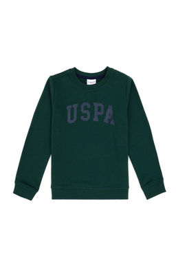 Темно-зеленый базовый свитшот для мальчика - U.s. polo assn фото 4