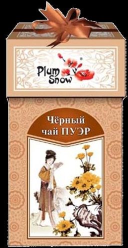 PLUM SNOW. Черный пуэр 100 гр. карт.пачка