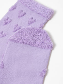 Цена за 2 пары. Носки Удлиненные CONTE COMFORT Махровые носки из хлопка с объемными рисунками сиреневый - Conte elegant фото 4