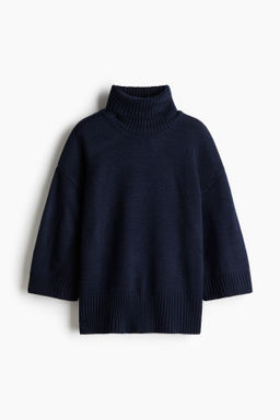 Jersey de cuello alto en punto fino