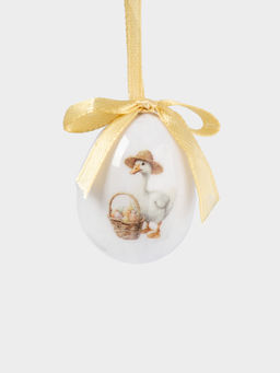 Подвеска, пасхальное яйцо, 4 см, пенопласт, Гусь с корзинкой, Interior Easter - Anna lafarg фото 2