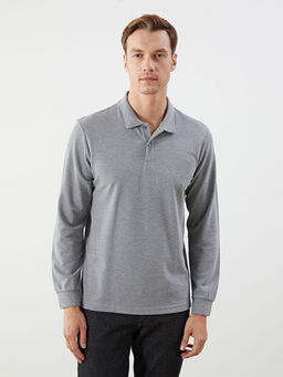 Polo Yaka Uzun Kollu Pike Erkek Ti??rt