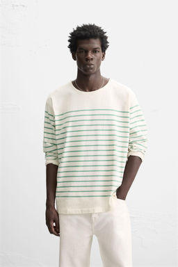 STRIPED JACQUARD T-SHIRT - Zara фото 2
