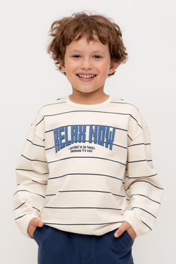 КР 302755/суровый,индиго,полоска к569 джемпер (свитшот) для мал - Crockid фото 6