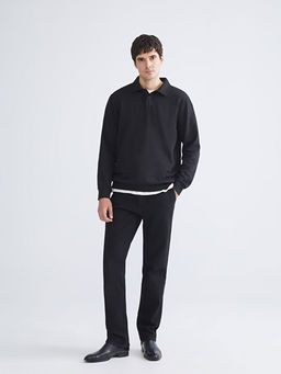 Polo Yaka Erkek Sweatshirt