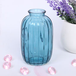 Цена за 4 шт. Ваза стеклянная "Блум" 7*12см микс цветов