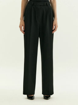 Брюки прямого кроя с защипами, D351/monk - Emka фото 3