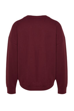TRENDYOL MAN Lacivert Bisiklet Yaka Oversize/Genis Kesim Yumusak F?rcal? Selanik Sweatshirt TMNAW24SW00057 - Trendyolmilla фото 8