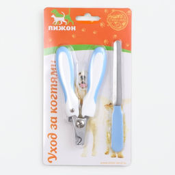 Набор для когтей Гармония: когтерез боковой (отверстие 8 мм) и пилка для когтей, голубой - Пижон фото 5