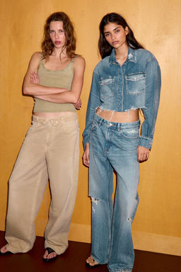 JEANS TRF BOYFRIEND ROTOS TIRO MEDIO / Azul - Zara фото 12