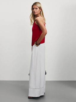 Широкие брюки из вискозы со шнурком / Zarina  фото 2