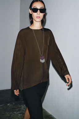 ZW COLLECTION FLOWING BLOUSE - Zara фото 4
