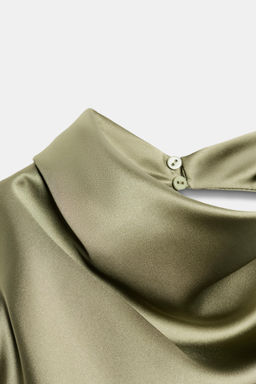 TOP HALTER SATINADO / Khaki claro - Zara фото 6