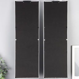 Подсвечник пластик, стекло на 1 свечу "Зеркальные узоры" набор 2 шт d-4 см белая 8х13х40 см   906886