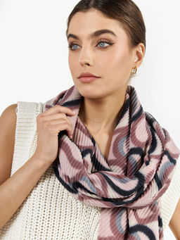 Большой, мягкий, тонкий и очень нежный двусторонний палантин с рисунком