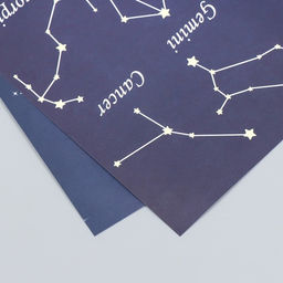 Цена за 5 шт. Бумага для скрапбукинга двусторонняя «Созвездия», плотность 180 г, 30.5×32 см