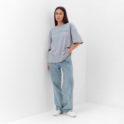 Футболка женская MIST Peace, размер 48-50, серая