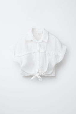 CAMISA FLUIDA NUDO / Blanco
