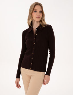 Kahverengi Slim Fit Triko H_rka