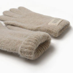 Перчатки женские MIST с шерстью кролика, размер 22 см, бежевые