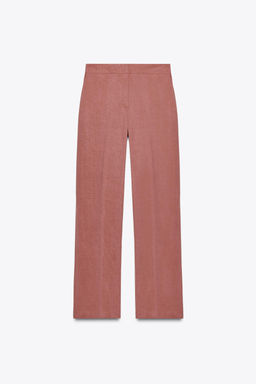 STRAIGHT-LEG TROUSERS WITH ELASTICATED WAIST