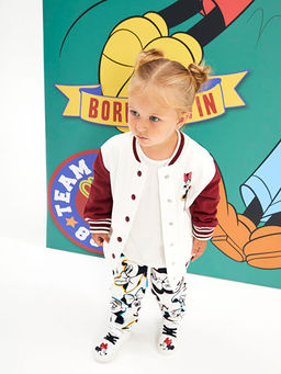 Beli Lastikli Minnie Mouse Bask?l? K?z Bebek E?ofman Alt - Waikiki фото 2