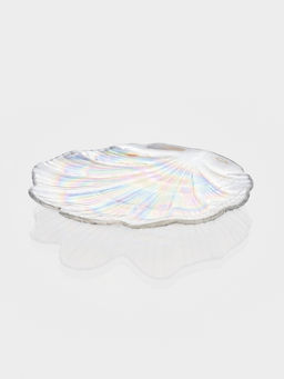 Блюдо сервировочное «Ракушка», 19×2 см, стекло, перламутр