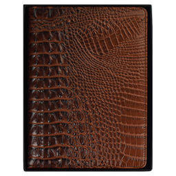 Ежедневник недатированный ESCALADA, А5+, 160 л., арт. 67178/ 10 АЛЛИГАТОР КОРИЧНЕВЫЙ